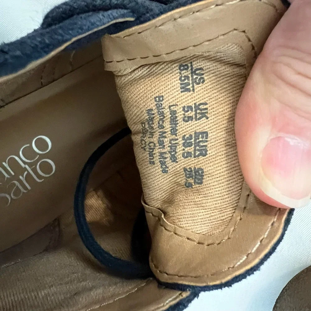 Franco Sarto Men's 8.5 Percy Navy Suede Chukka Ankle Boots Preppy Office Wedding